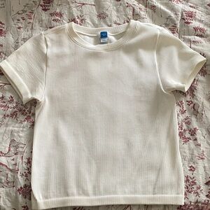 Ribbed Short Sleeve Top